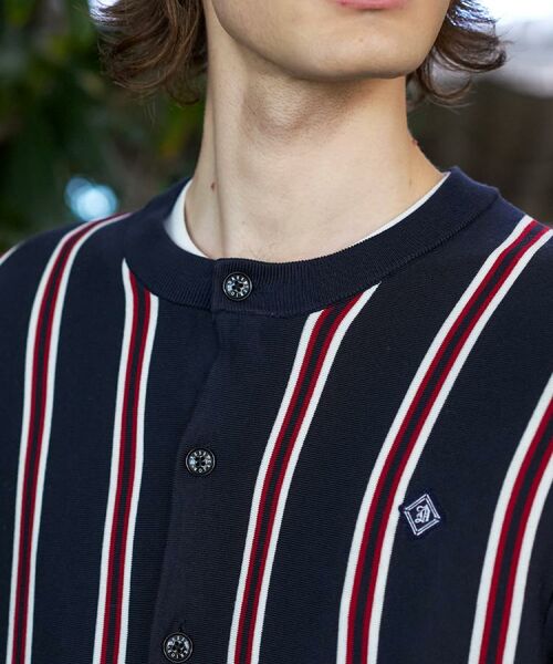 DRESSTERIOR / ドレステリア カーディガン・ボレロ | 【ウォッシャブル】ウールレーヨン ストライプラウンドネックカーディガン | 詳細10