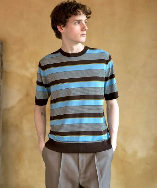 DRESSTERIOR / ドレステリア ニット・セーター | 【ウォッシャブル】コットンシルク マルチボーダーニット | 詳細12