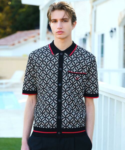 DRESSTERIOR / ドレステリア ニット・セーター | オーバーラップサークル ニットシャツ（ベージュ(152)）