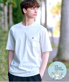 【接触冷感／抗菌防臭／消臭】ICE CLEAR COTTON ポケットTシャツ