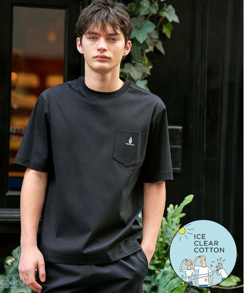 DRESSTERIOR / ドレステリア Tシャツ | 【接触冷感/抗菌防臭/消臭】ICE CLEAR COTTON オーバーフィットTシャツ(ブラック(019))