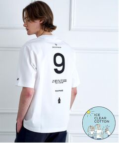 【接触冷感／抗菌防臭／消臭】ICE CLEAR COTTON NINEストリートTシャツ