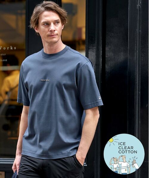 DRESSTERIOR / ドレステリア Tシャツ | 【接触冷感/抗菌防臭/消臭】ICE CLEAR COTTON NINEストリートTシャツ(スミクロ(018))