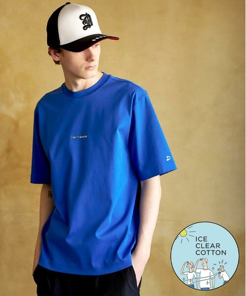 DRESSTERIOR / ドレステリア Tシャツ | 【接触冷感/抗菌防臭/消臭】ICE CLEAR COTTON NINEストリートTシャツ(ブルー(093))