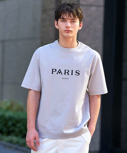 DRESSTERIOR / ドレステリア Tシャツ | 【接触冷感/UVカット/抗菌防臭/しわ防止】クールデオドラント ロゴTシャツ(ライトグレー(011))