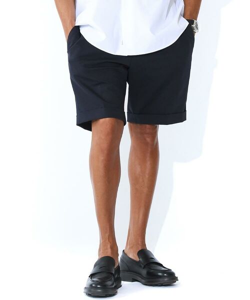 DRESSTERIOR / ドレステリア ショート・ハーフ・半端丈パンツ | 【干場義雅×MOVB×DRESSTERIOR】トリプルコラボ DUPLEX COTTON ハーフパンツ（ネイビー(094)）