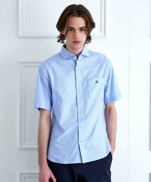 DRESSTERIOR / ドレステリア シャツ・ブラウス | メッシュエアー ハーフスリーブシャツ（サックスブルー(090)）