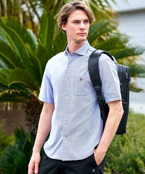 DRESSTERIOR / ドレステリア シャツ・ブラウス | メッシュエアー ハーフスリーブシャツ（ブルー(093)）