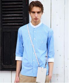 DRESSTERIOR / ドレステリア シャツ・ブラウス | バンドカラー ストライプスリークォーターシャツ