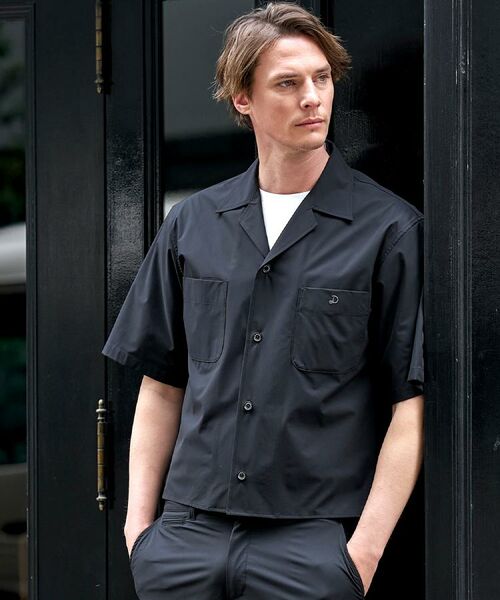 DRESSTERIOR / ドレステリア シャツ・ブラウス | 【セットアップ可】SOLOTEX ストレッチオープンカラーシャツ（ブラック(019)）