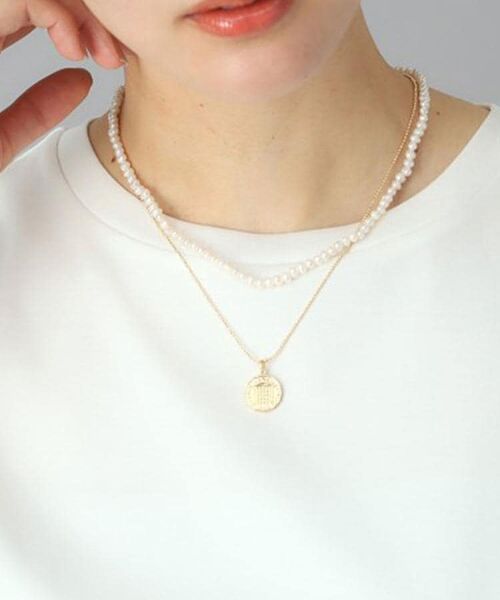 DRESSTERIOR / ドレステリア ネックレス・ペンダント・チョーカー | コインチャーム×パール3WAYネックレス（ゴールド(007)）