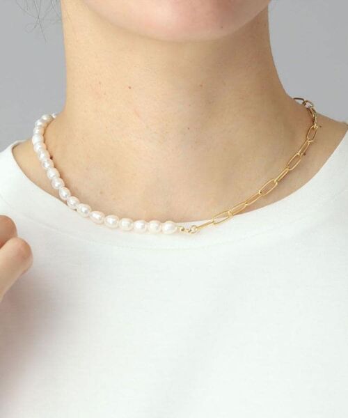 DRESSTERIOR / ドレステリア ネックレス・ペンダント・チョーカー | 淡水パール×チェーンネックレス（ホワイト(001)）