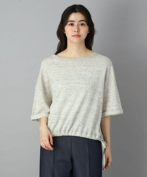 DRESSTERIOR / ドレステリア カットソー | 【ウォッシャブル/セットアップ可】リネン混裏毛ドロストプルオーバー | 詳細3