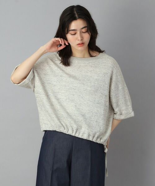 DRESSTERIOR / ドレステリア カットソー | 【ウォッシャブル/セットアップ可】リネン混裏毛ドロストプルオーバー | 詳細5