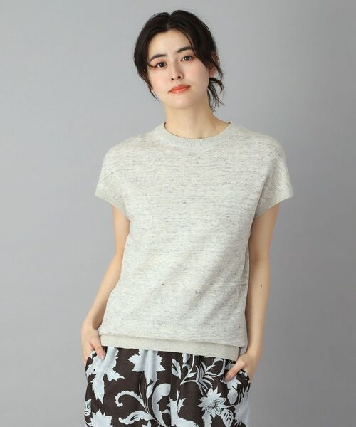 DRESSTERIOR / ドレステリア カットソー | 【ウォッシャブル/セットアップ可】リネン混裏毛フレンチプルオーバー（ライトグレー(011)）