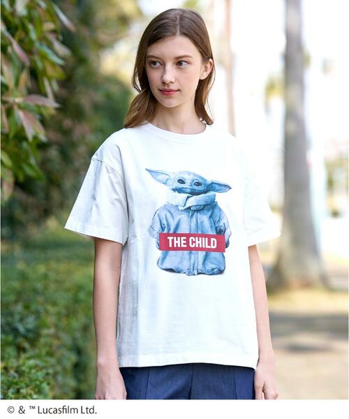 DRESSTERIOR / ドレステリア Tシャツ | STARWARS THE CHILD T（ホワイト(001)）