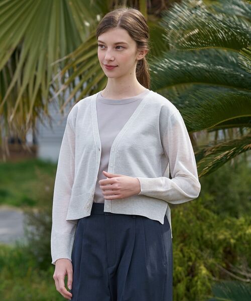 DRESSTERIOR / ドレステリア カーディガン・ボレロ | ウォッシャブルシアーカーディガン | 詳細7