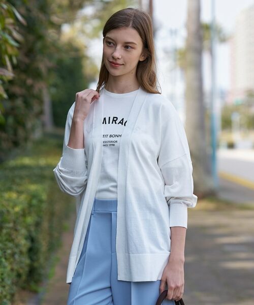 DRESSTERIOR / ドレステリア カーディガン・ボレロ | ウォッシャブル スピンコットン カーディガン | 詳細4