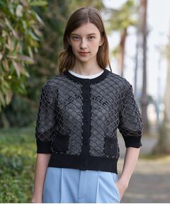 DRESSTERIOR / ドレステリア カーディガン・ボレロ | フィッシュネットニットシャツカーディガン