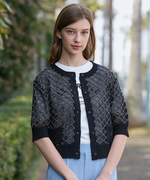 DRESSTERIOR / ドレステリア カーディガン・ボレロ | フィッシュネットニットシャツカーディガン | 詳細14