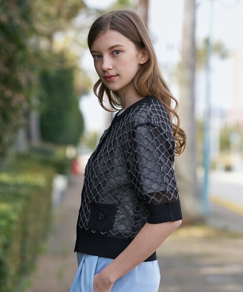 DRESSTERIOR / ドレステリア カーディガン・ボレロ | フィッシュネットニットシャツカーディガン | 詳細16