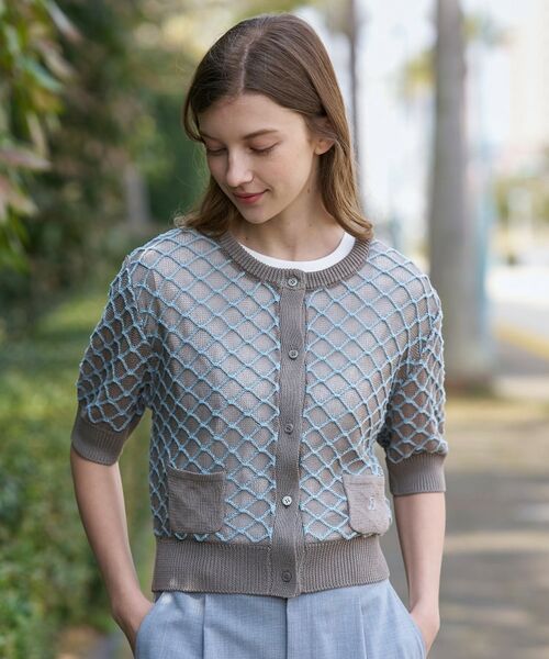 DRESSTERIOR / ドレステリア カーディガン・ボレロ | フィッシュネットニットシャツカーディガン | 詳細8