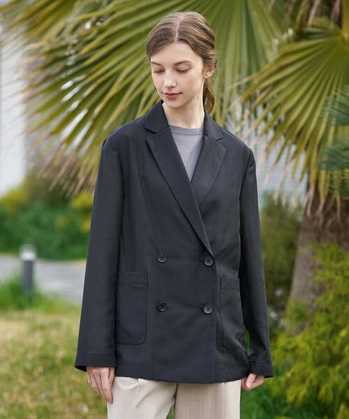DRESSTERIOR / ドレステリア テーラードジャケット | クールタッチ リネンブレンドシアージャケット | 詳細3