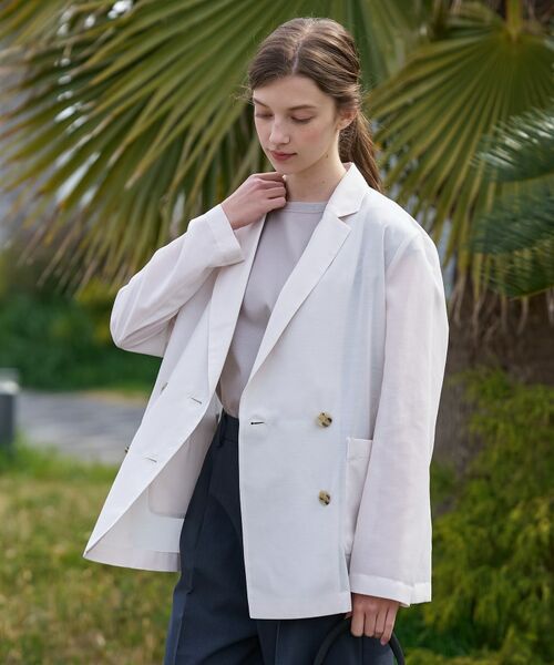 DRESSTERIOR / ドレステリア テーラードジャケット | クールタッチ リネンブレンドシアージャケット | 詳細5
