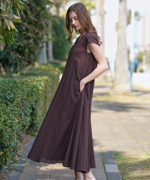 DRESSTERIOR / ドレステリア ロング・マキシ丈ワンピース | コットンローンフレンチスリーブワンピ | 詳細8