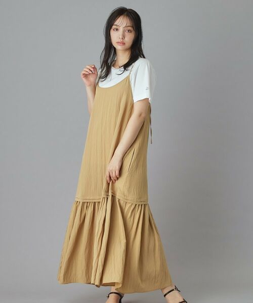 DRESSTERIOR / ドレステリア ロング・マキシ丈ワンピース | ワッシャーボリュームフレアキャミワンピース（ベージュ(052)）