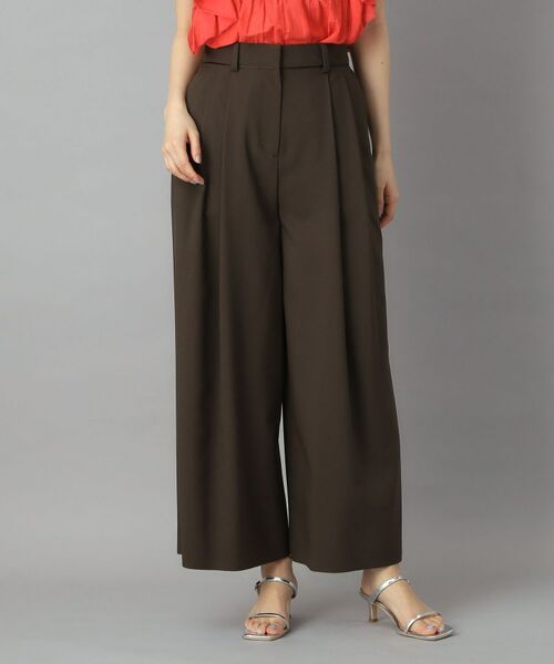 DRESSTERIOR / ドレステリア パンツ | ウエストパイピング2タックイージーワイドパンツ（ブラウン(043)）