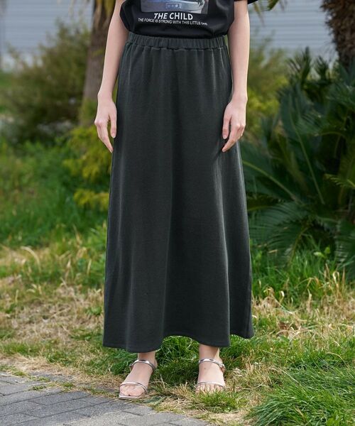 DRESSTERIOR / ドレステリア ロング・マキシ丈スカート | ウォッシャブルリネンウラケスカート（チャコールグレー(014)）