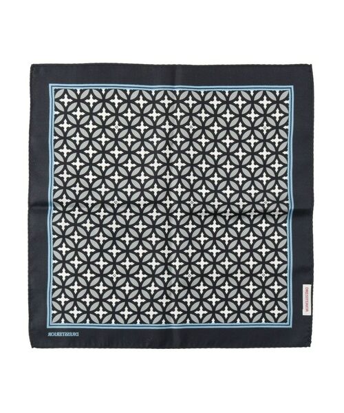 DRESSTERIOR / ドレステリア ハンカチ | オーバーラップサークル シルクポケットチーフ（グレー(112)）