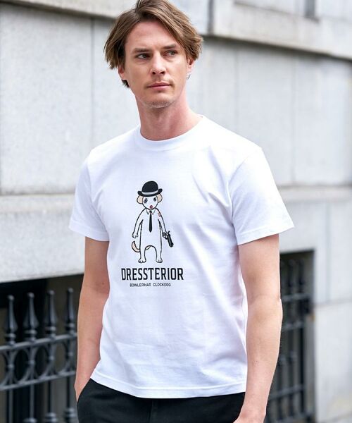 DRESSTERIOR / ドレステリア Tシャツ | 【EC&大阪ルクア店限定】ボーラーハットクロックドッグTシャツ(ホワイト(001))