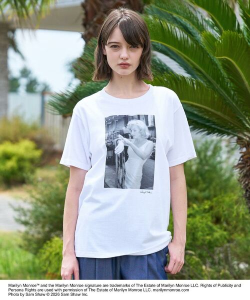 DRESSTERIOR / ドレステリア Tシャツ | マリリンモンロー/モノトーンプリントT（ホワイト(001)）