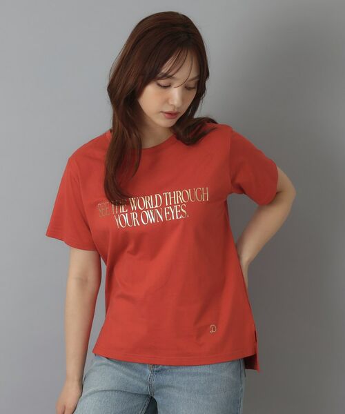 DRESSTERIOR / ドレステリア Tシャツ | 箔プリント ロゴTシャツ（レッド(061)）