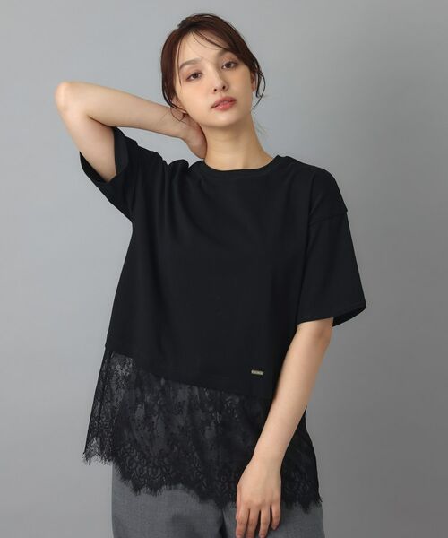 DRESSTERIOR / ドレステリア カットソー | レースドッキングレイヤード Tシャツ(ブラック(019))