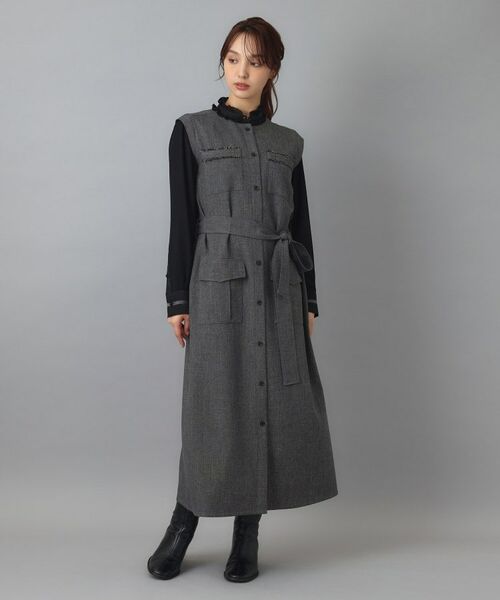 DRESSTERIOR / ドレステリア ロング・マキシ丈ワンピース | ウォッシャブルツィードライクワンピース | 詳細5