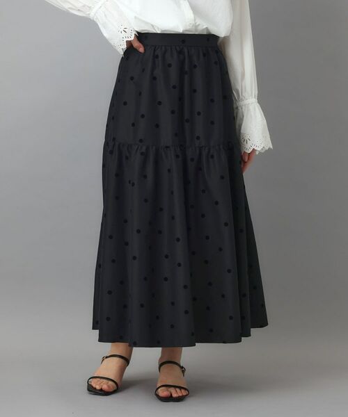 DRESSTERIOR / ドレステリア ロング・マキシ丈スカート | フロッキードットスカート(ブラック(119))