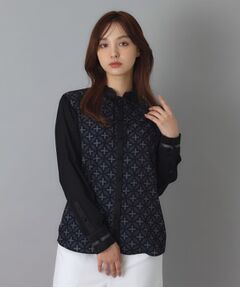 DRESSTERIOR / ドレステリア シャツ・ブラウス | オーバーラップサークル バイカラーブラウス