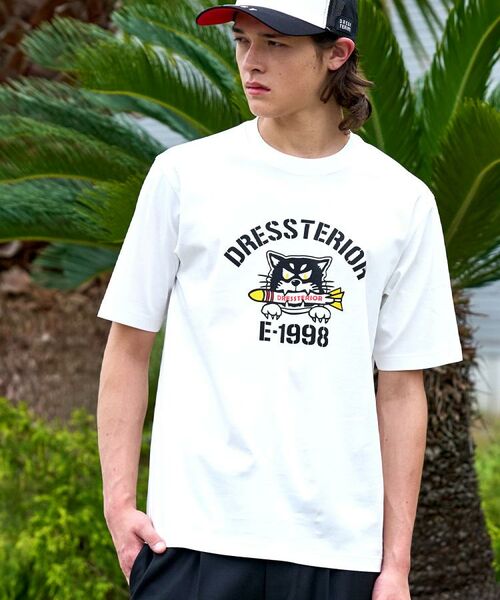 DRESSTERIOR / ドレステリア Tシャツ | 【接触冷感/抗菌防臭/消臭】ICE CLEAR COTTON ミサイルキャットTシャツ | 詳細1