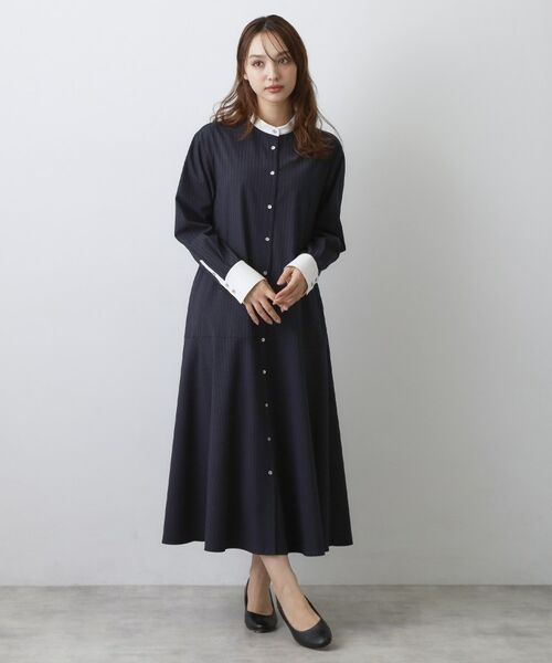 DRESSTERIOR / ドレステリア ロング・マキシ丈ワンピース | ウォッシャブルストライプシャツワンピース | 詳細8