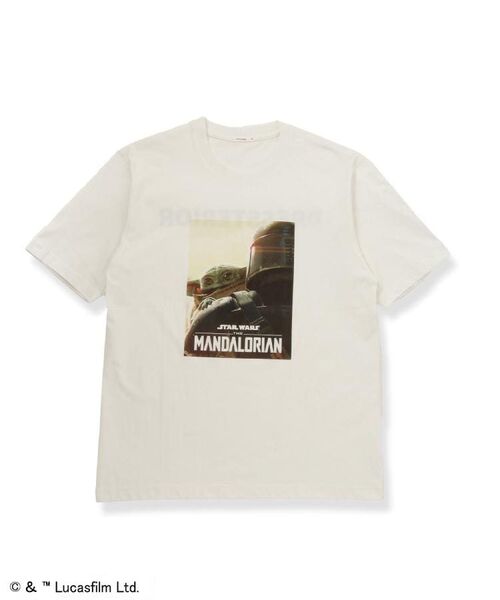 DRESSTERIOR / ドレステリア Tシャツ | 【接触冷感】STAR WARS マンダロリアン・アンド・グローグーT(ホワイト(001))