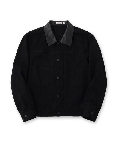 DRESSTERIOR / ドレステリア レザーブルゾン・ジャケット | CONEデニム レザーカラーブラックGジャン | 詳細1