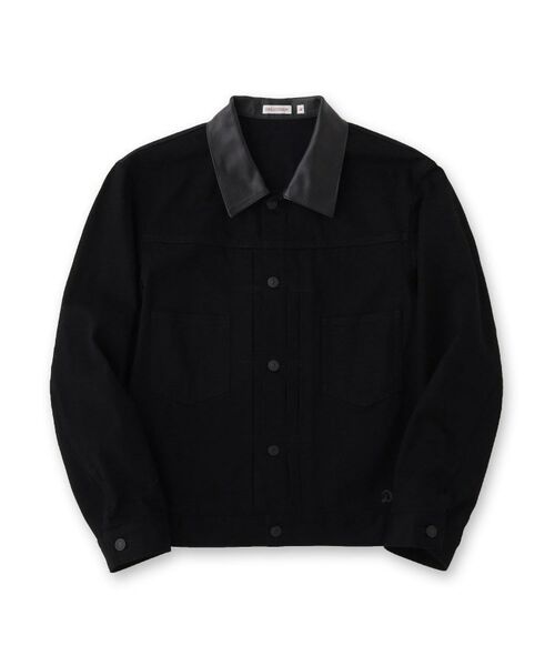 DRESSTERIOR / ドレステリア レザーブルゾン・ジャケット | CONEデニム レザーカラーブラックGジャン（ブラック(019)）