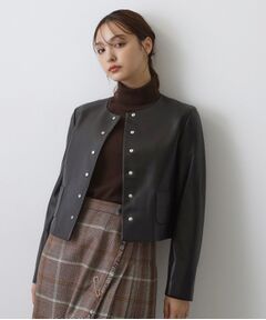 DRESSTERIOR / ドレステリア レザーブルゾン・ジャケット | ノーカラーレザーブルゾン