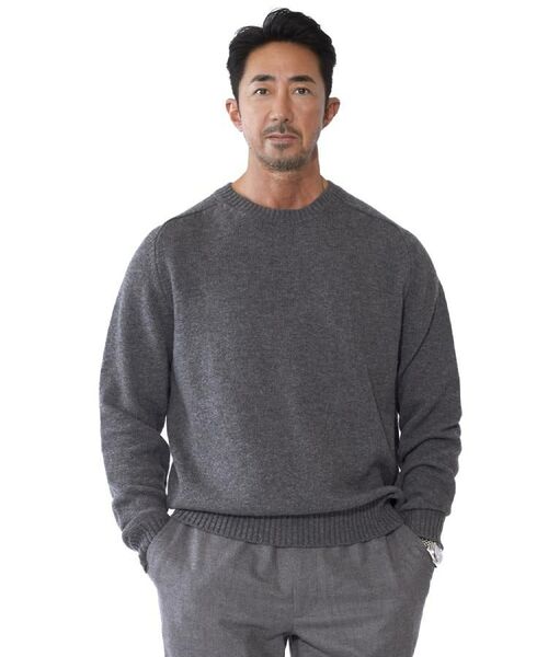 DRESSTERIOR / ドレステリア ニット・セーター | 【干場義雅×DRESSTERIOR】ウールカシミヤクルーネックニット(チャコールグレー(013))