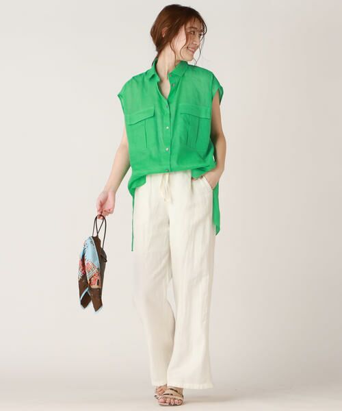 セール 洗濯機で洗える レーヨンリネンクロスバイオパンツ パンツ Droite Lautreamont ドロワットロートレアモン ファッション通販 タカシマヤファッションスクエア