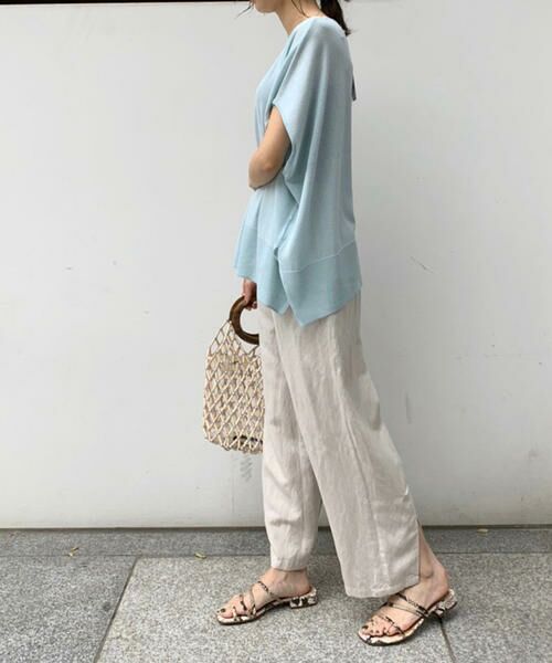 セール 洗濯機で洗える レーヨンリネンクロスバイオパンツ パンツ Droite Lautreamont ドロワットロートレアモン ファッション通販 タカシマヤファッションスクエア