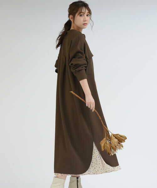 セール ウールライクシャツワンピース ワンピース Droite Lautreamont ドロワットロートレアモン ファッション通販 タカシマヤファッションスクエア